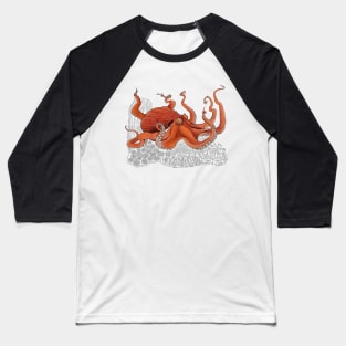 Giant Octopus for dark backgrounds Baseball T-Shirt